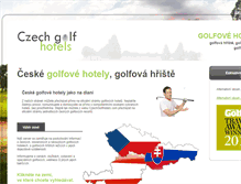 Tablet Screenshot of czech-golf-hotels.com